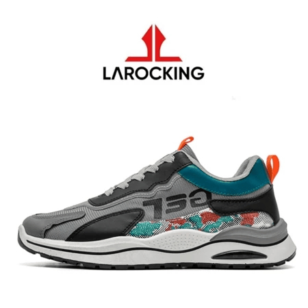 Sepatu Sneakers Larocking Gusion - Abu  | Sepatu Olahraga Running Gym Pria Wanita