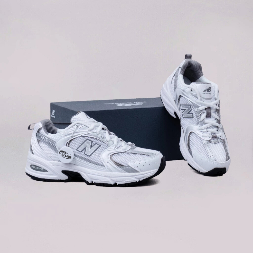 New Balance 530 White Silver Metallic