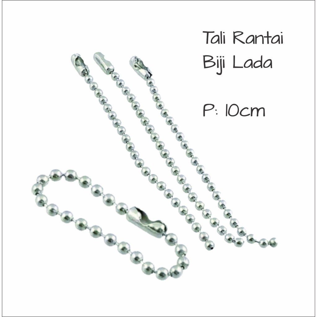 

Ready RANTAI TALI HANG TAG TALI LABEL RANTAI BIJI LADA 10cm/pcs