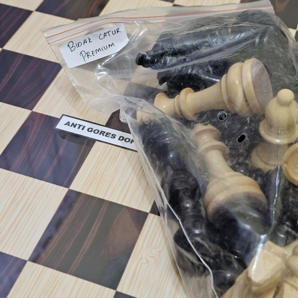 PAPAN CATUR "PREMIUM" (RED production) + BIDAK CATUR - BACA DESKRIPSI