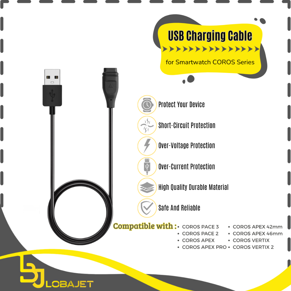 Charging Cable USB for Smartwatch COROS Series - Kabel Charger Smartwatch COROS