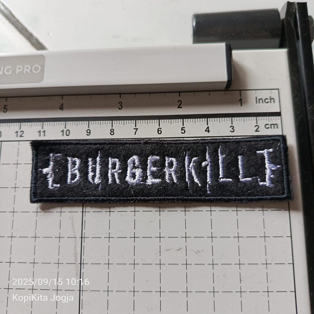 Emblem patch bordir burgerkill