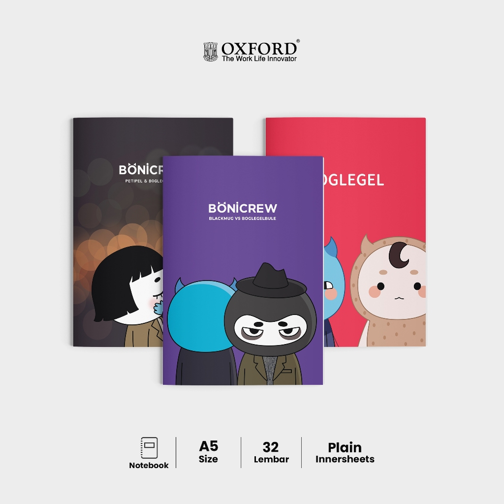 

Oxford Sketchbook Mini "Bonicrew Series" Ukuran A5 Isi 32 Lembar 150gsm - Buku Gambar Mini Premium