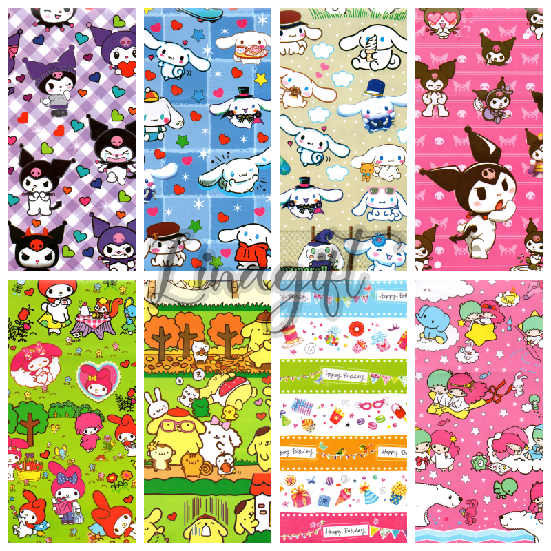 

( 5 Lembar ) SR SANRIO - KERTAS KADO GLOSY - GIFT WRAP PAPER KERO KERO KEROPPI MY MELODY