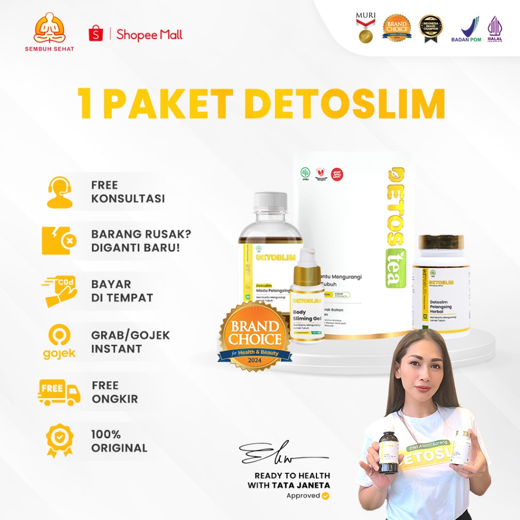 Detoslim - Madu 1 Botol | Madu Diet Pelangsing Badan Atasi Berat Badan Berlebihan Detoslim Original