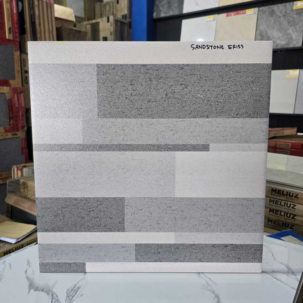 KERAMIK CARPOT/KAMAR MANDI 50X50 MULIA SANDSTONE GRISS