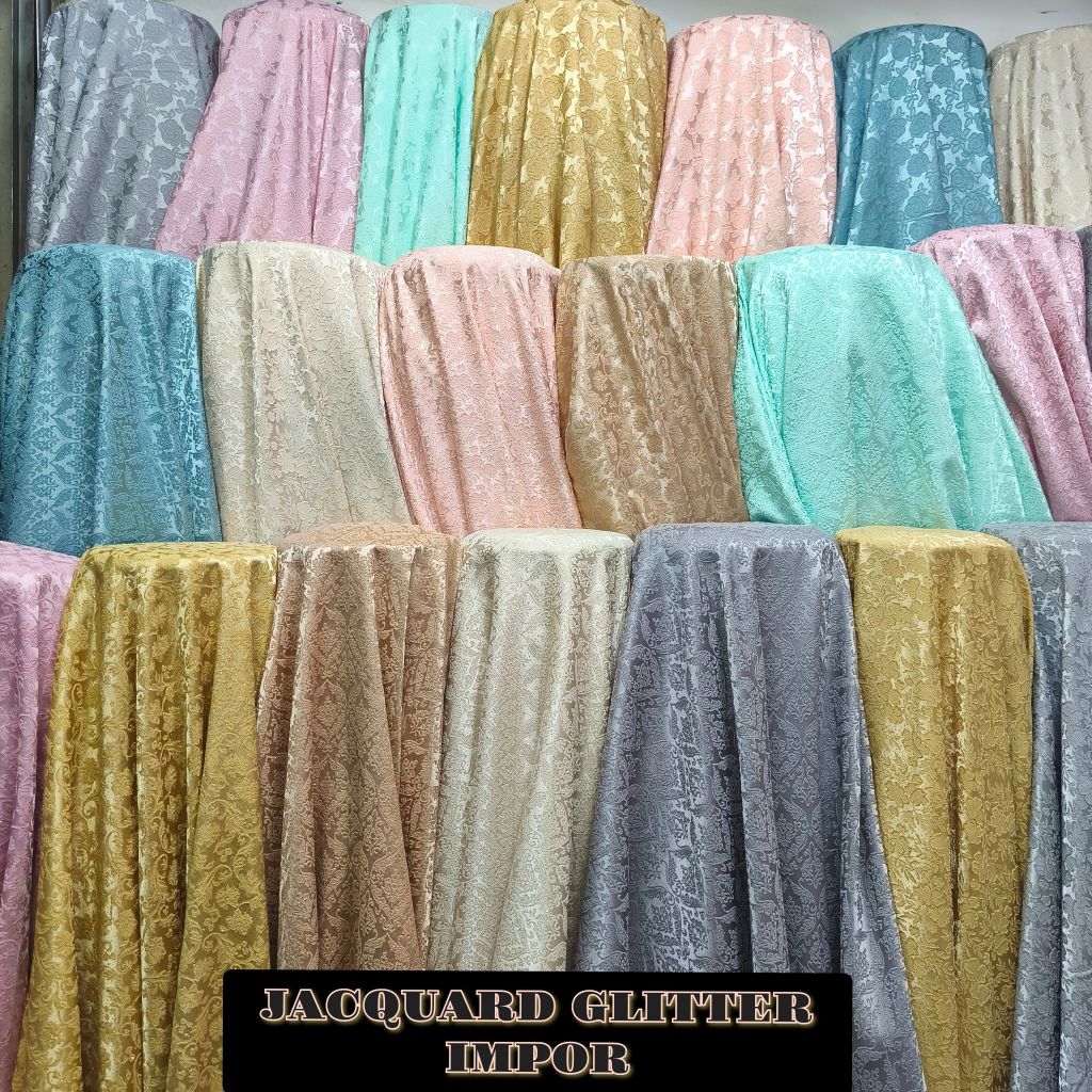 Kain Bahan Jacquard Glitter/Bahan Kain Jacquard Glitter [harga ½ meter]