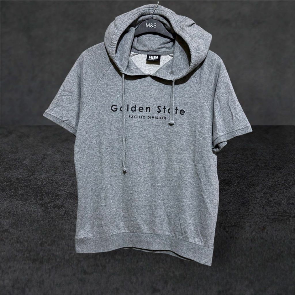 NBA Golden State Warriors short sleeve hoodie lengan pendek