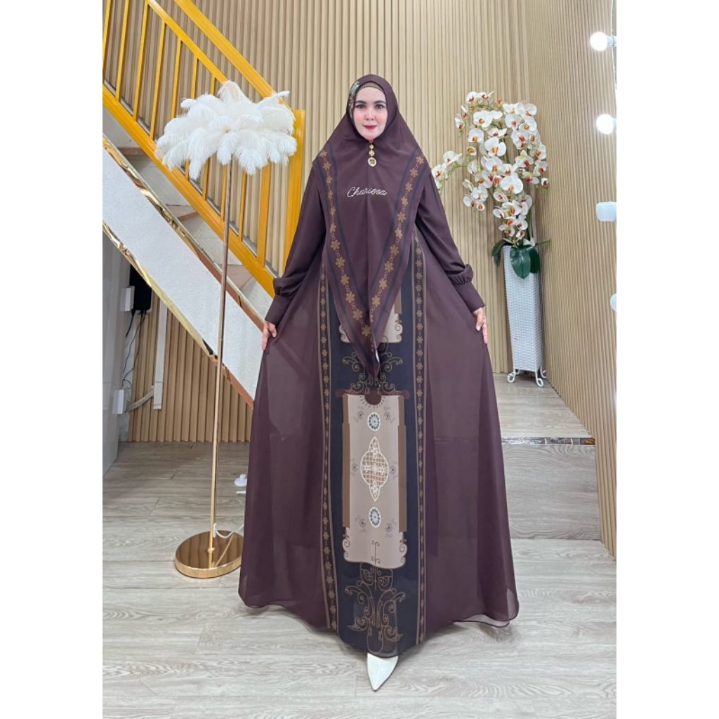 Adeliaseries BRAND:Charissa Syar'i / Gamis set syar'i Terbaru / Gamis mewah