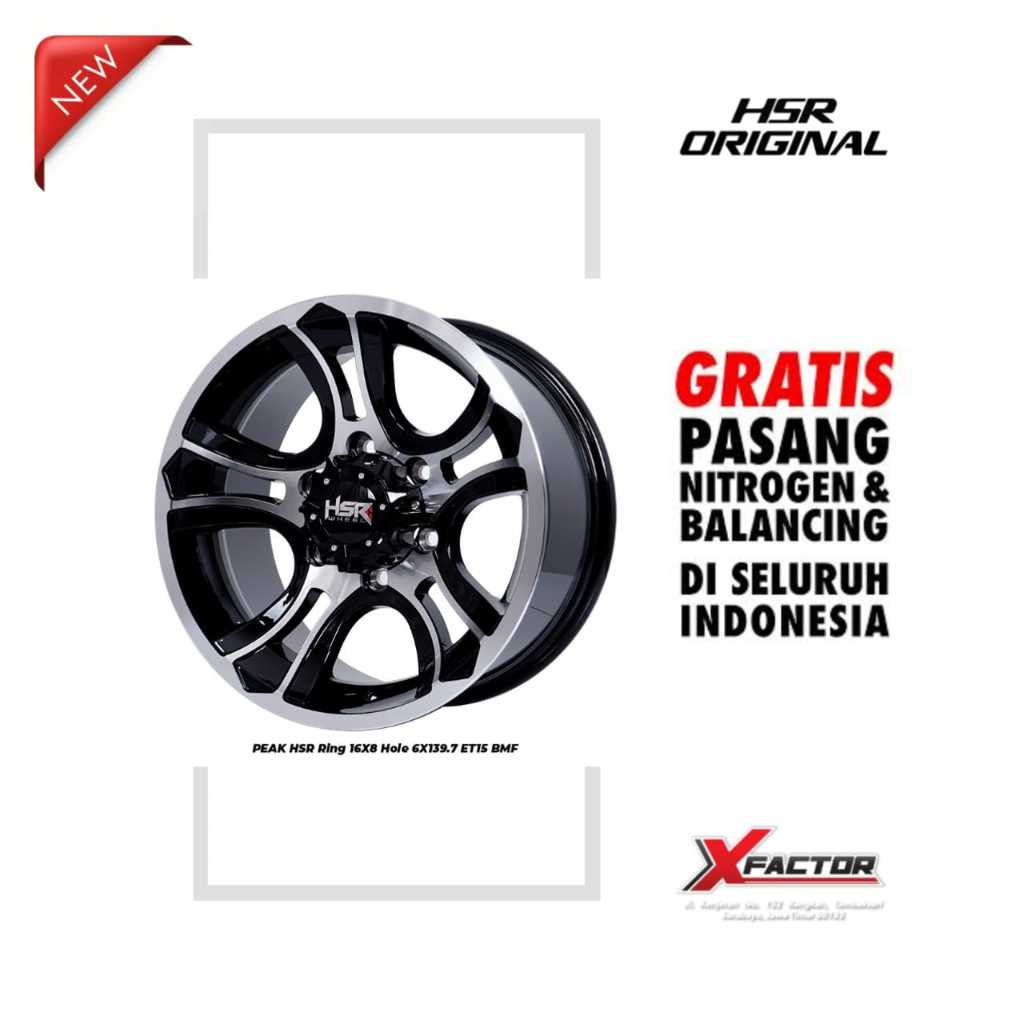 VELG MOBIL R16 HSR PEAK HSR R16X8 H 6X139,7 ET15 BMF