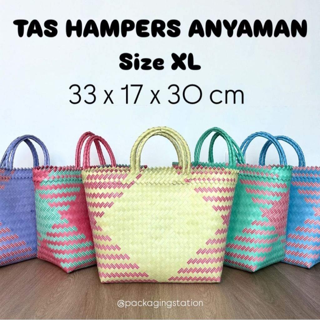 TAS HAMPERS ANYAMAN SIZE XL / TAS SEMBAKO / TAS HAMPERS LEBARAN NATAL / TAS SOUVENIR HAJATAN ULANG T