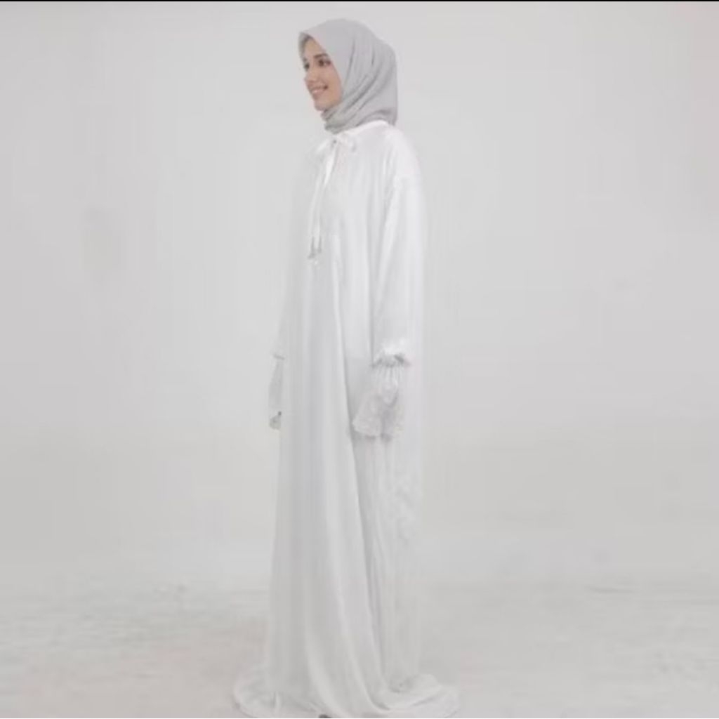 Zoya Mukena Abaya Putih Mukena Travel Rayon Premium