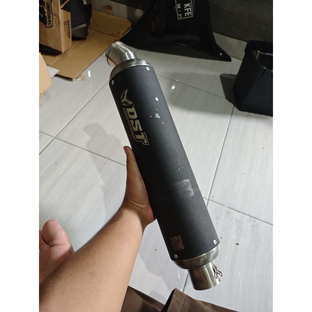 silincer knalpot racing dst p1 black coating