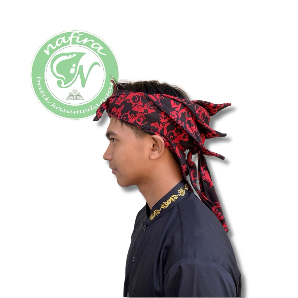 Totopong Merak Batik | Iket Sunda Instan | Topi Adat Sunda | Topi Batik