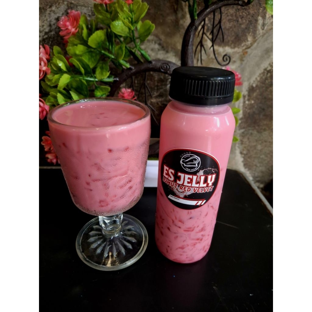 

Es jelly lumut segar rasa Red velvet