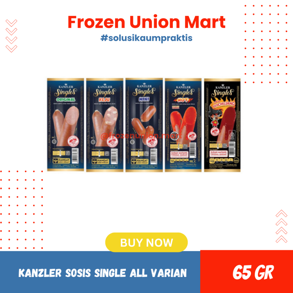 Kanzler Sosis Singles Original / Keju / Hot / Gochujang / Mini 65gr / Sosis Kanzler Singles