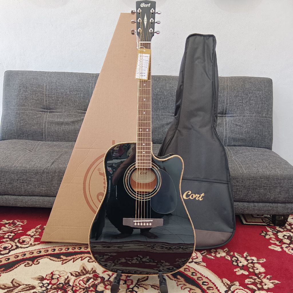 cort ad880 ce black gitar akustik elektrik original