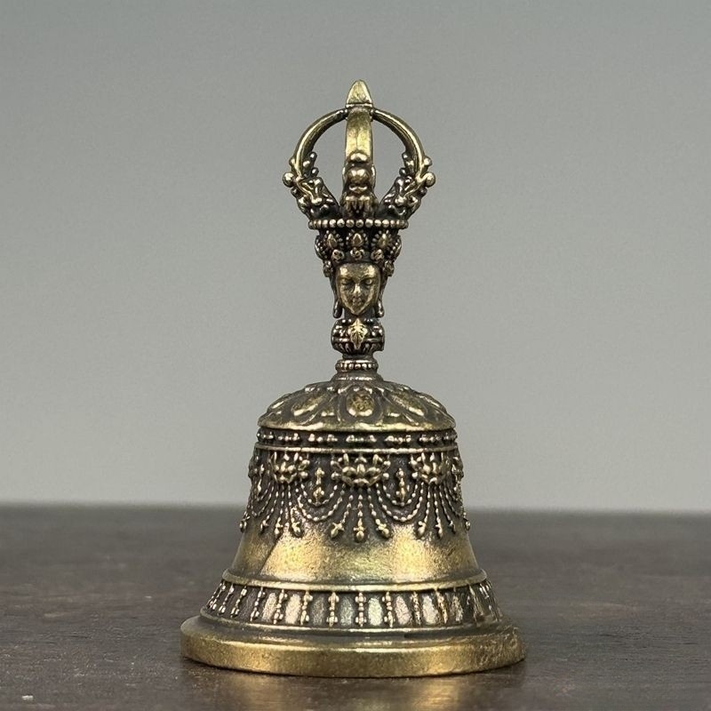 Mini Vajra Bell Pure Copper Nepalese Bell Ancient Style Handheld Bell