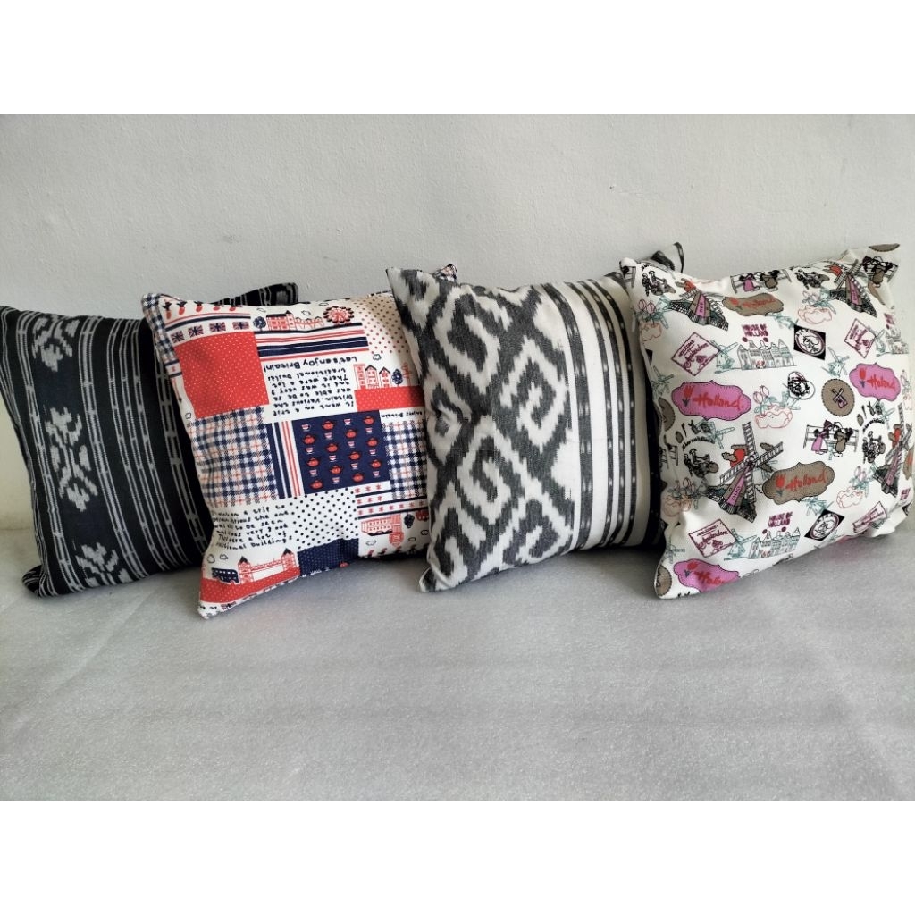 bantal sofa tamu/bantal kursi 30x30 motif lucu Dan unik