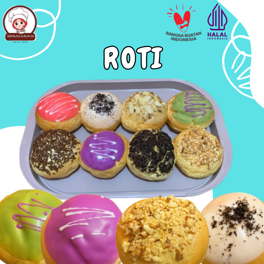 

Roti Manis Premium Toping Rasa Coklat Keju Oreo Kacang Almond Dan Lainnya