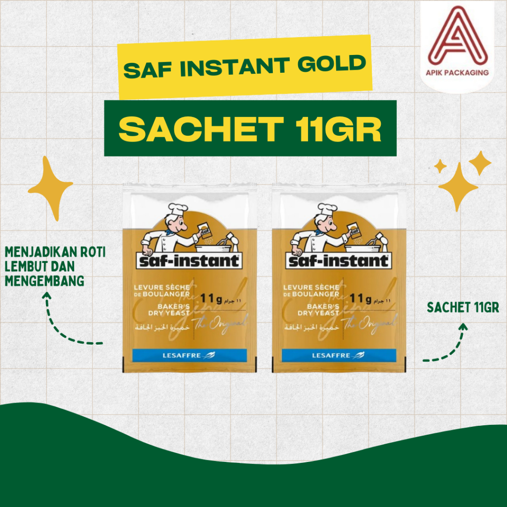 

Saf Instant Gold 11gr / Baker's Dry Yeast / Ragi Instant Kering