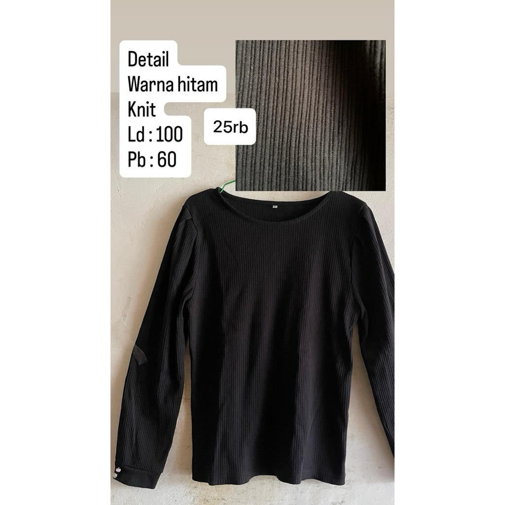 Kaos knit / Kaos polos / Kaos Hitam / Kaos wanita