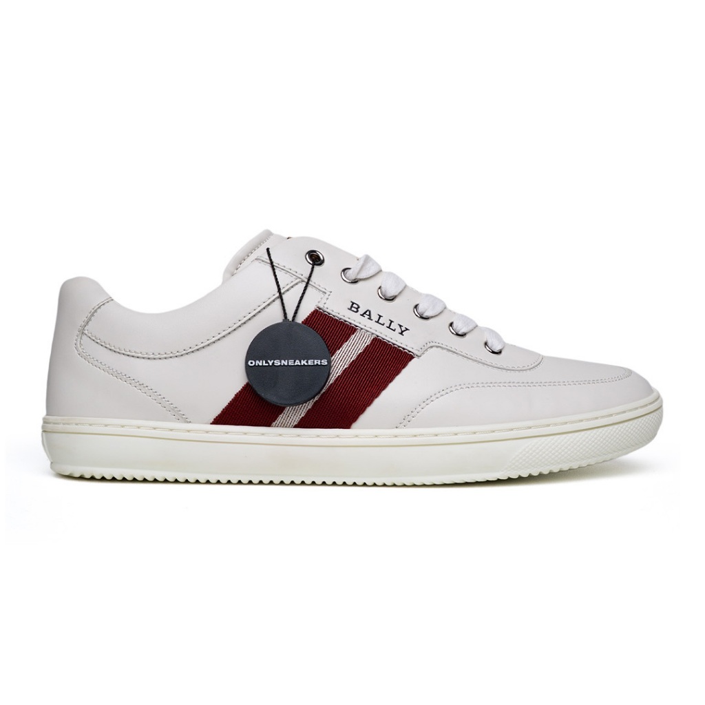 BALLY ORIANO CALFSKIN LEATHER SNEAKERS WHITE