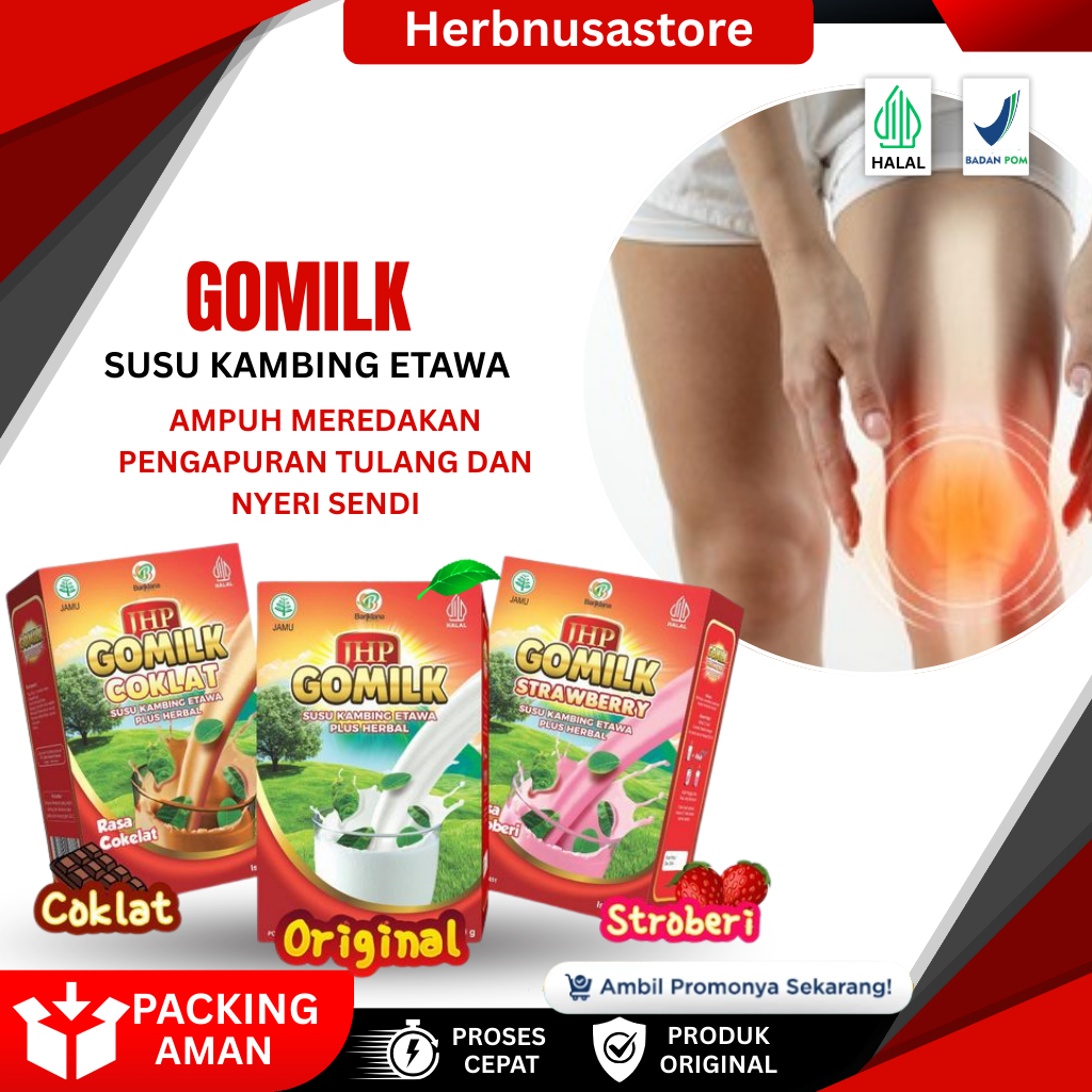 Gomilk - Susu Untuk Mengatasi Pengapuran Tulang, Tulang Kropos, Tulang Rapuh Untuk Lansia, Nutrisi T