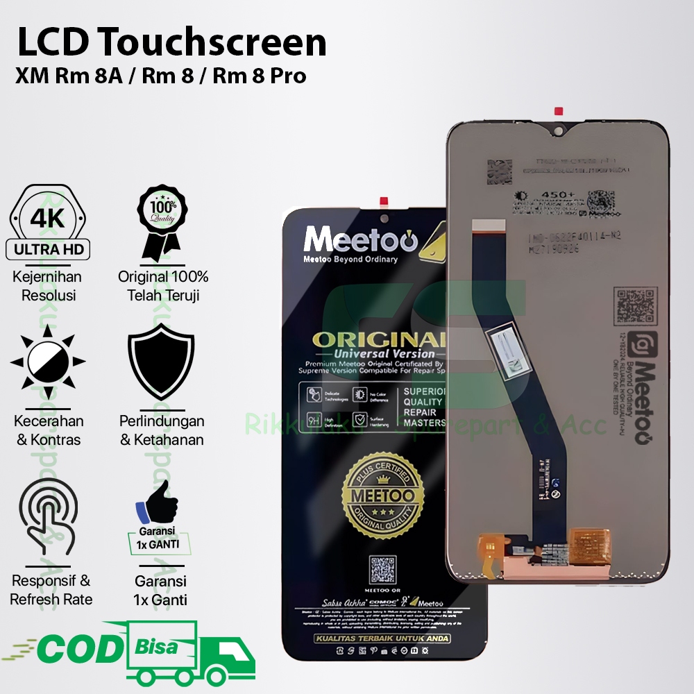 LCD Touchscreen Redmi 8A / Redmi 8 / Redmi 8A Pro Original 100% Fullset