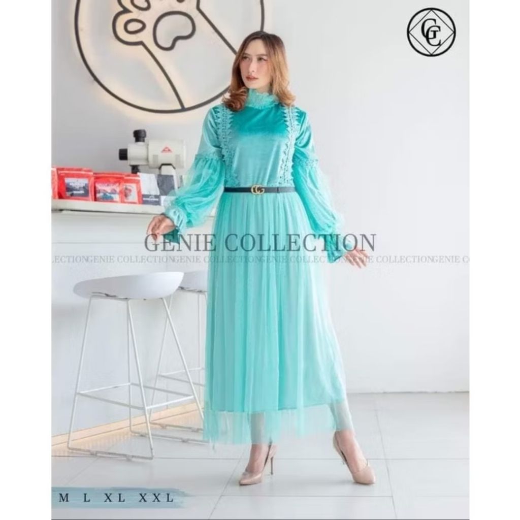 Maxi Dress Modern Dress Bludru Gamis Bludru Mewah