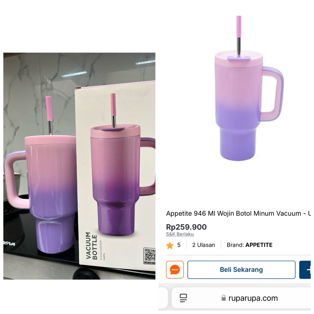 Botol minum vacuum informa - Appetite 946 ml