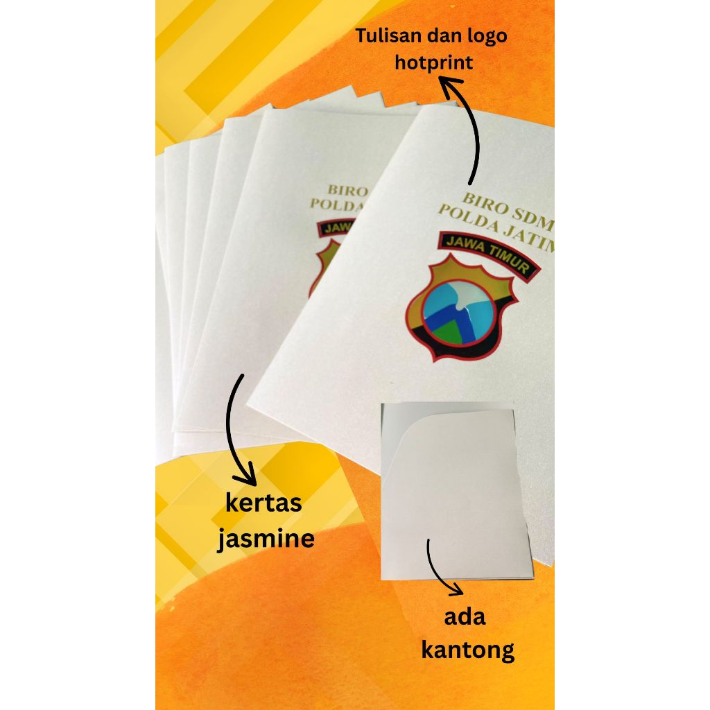 Cetak map kertas jasmine custom