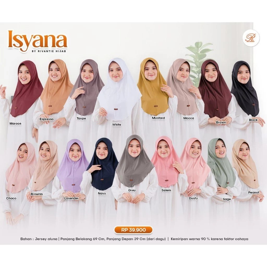 HIJAB ISYANA BY RIVANTIE HIJAB INSTAN JERSEY