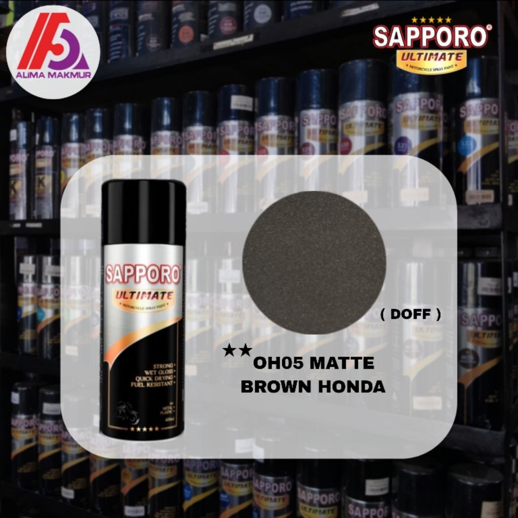 OH05 Matte Brown Honda 400ml / Pilok Original Honda / Pilok Pilox Sapporo / Cat Semprot Sapporo