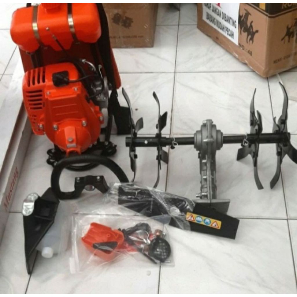 Mesin cakar baja mini / mesin potong rumput / Paket Komplit