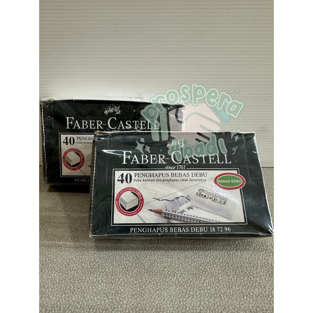 

Penghapus Faber Castell Dust Free (1pack isi 40pcs)