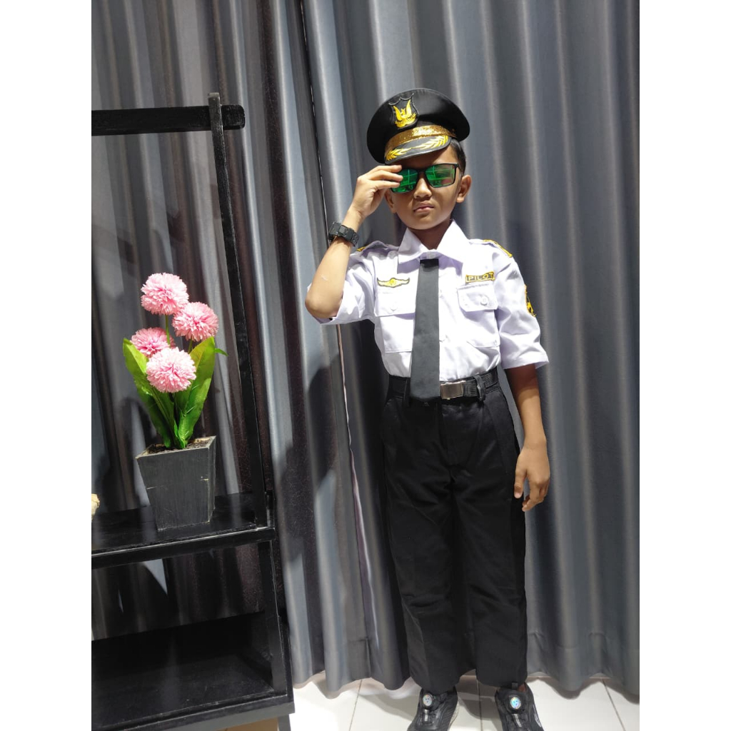 Baju pilot anak perempuan laki laki seragam profesi anak tk premium