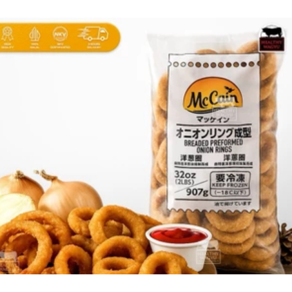 

MC Cain Breaded Preformed Onion Rings 907gr