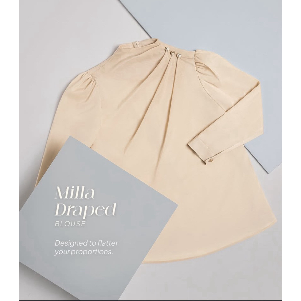Nada Puspita - Milla Draped Blouse jastip nada puspita