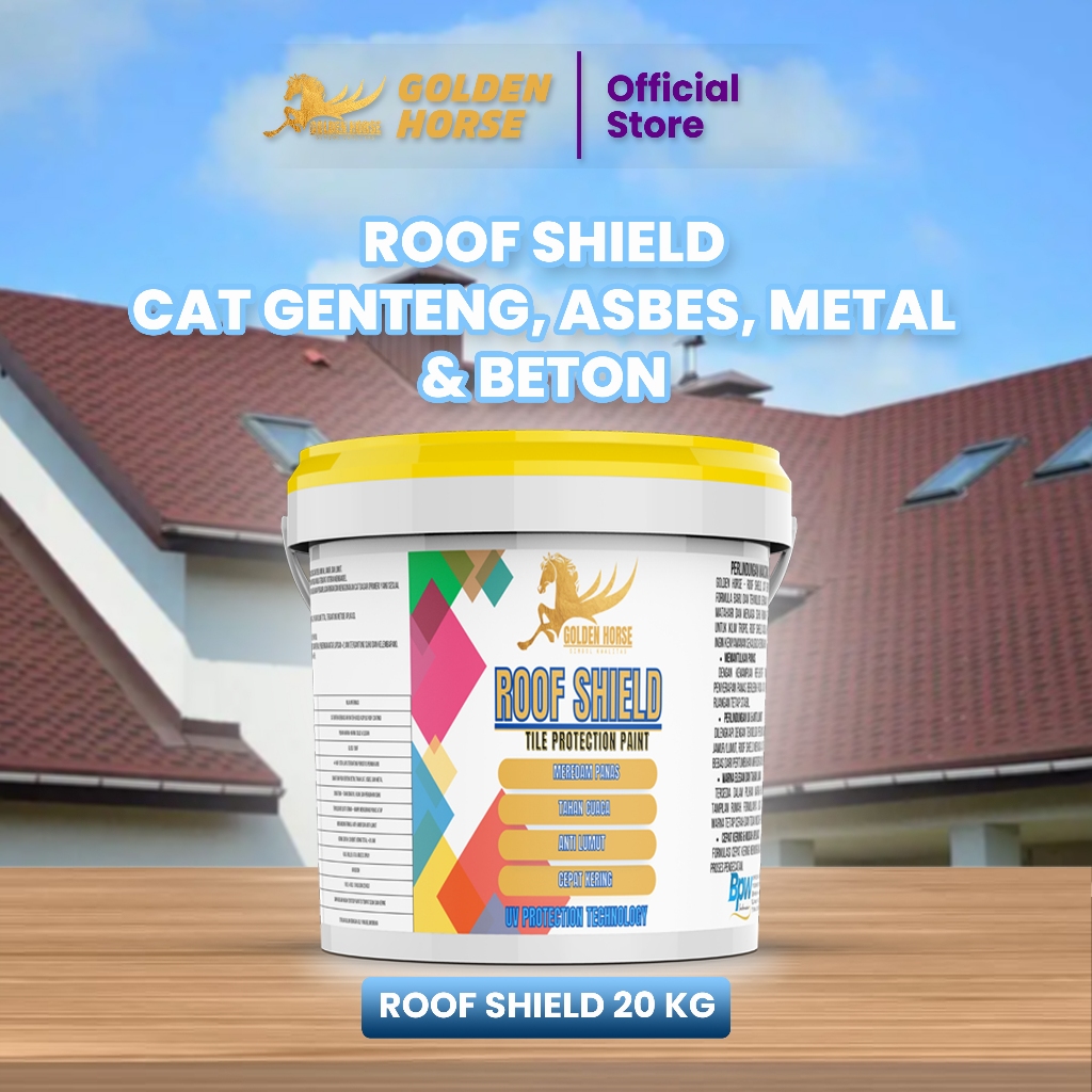 Cat Genteng Asbes/Metal/Beton Roof Shield 20kg - Golden Horse