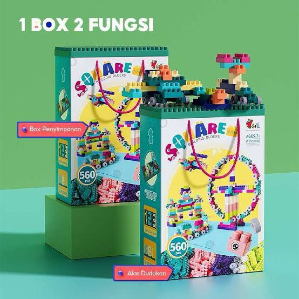 Lego Oh Some Mainan Brick Balok Sudunan Anak Isi 280 dan 560 pcs Bahan Kuat Tahan Lama