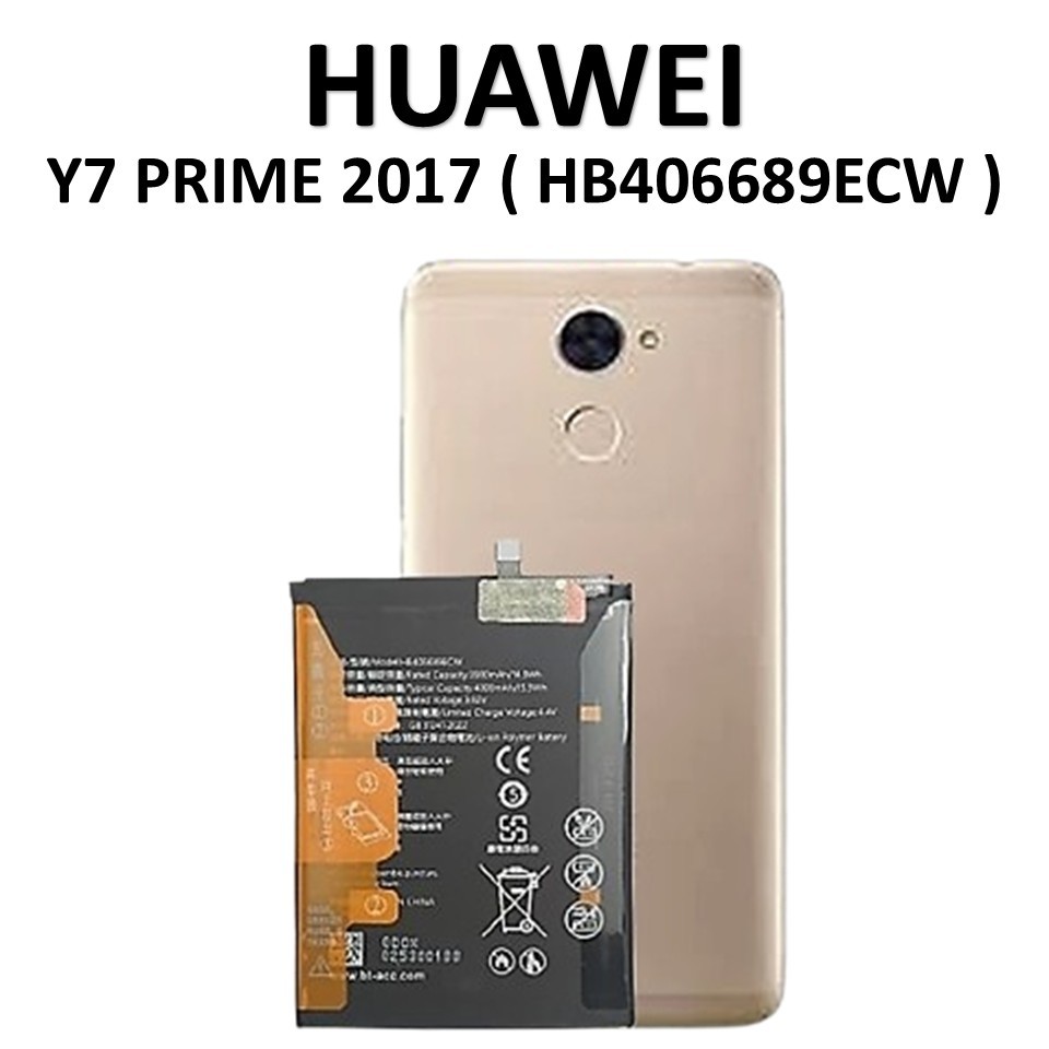 BATERAI Y7 PRIME 2017 ( HB - 406689ECW ) BATRE BATRAI BATERAI ORIGINAL 100%