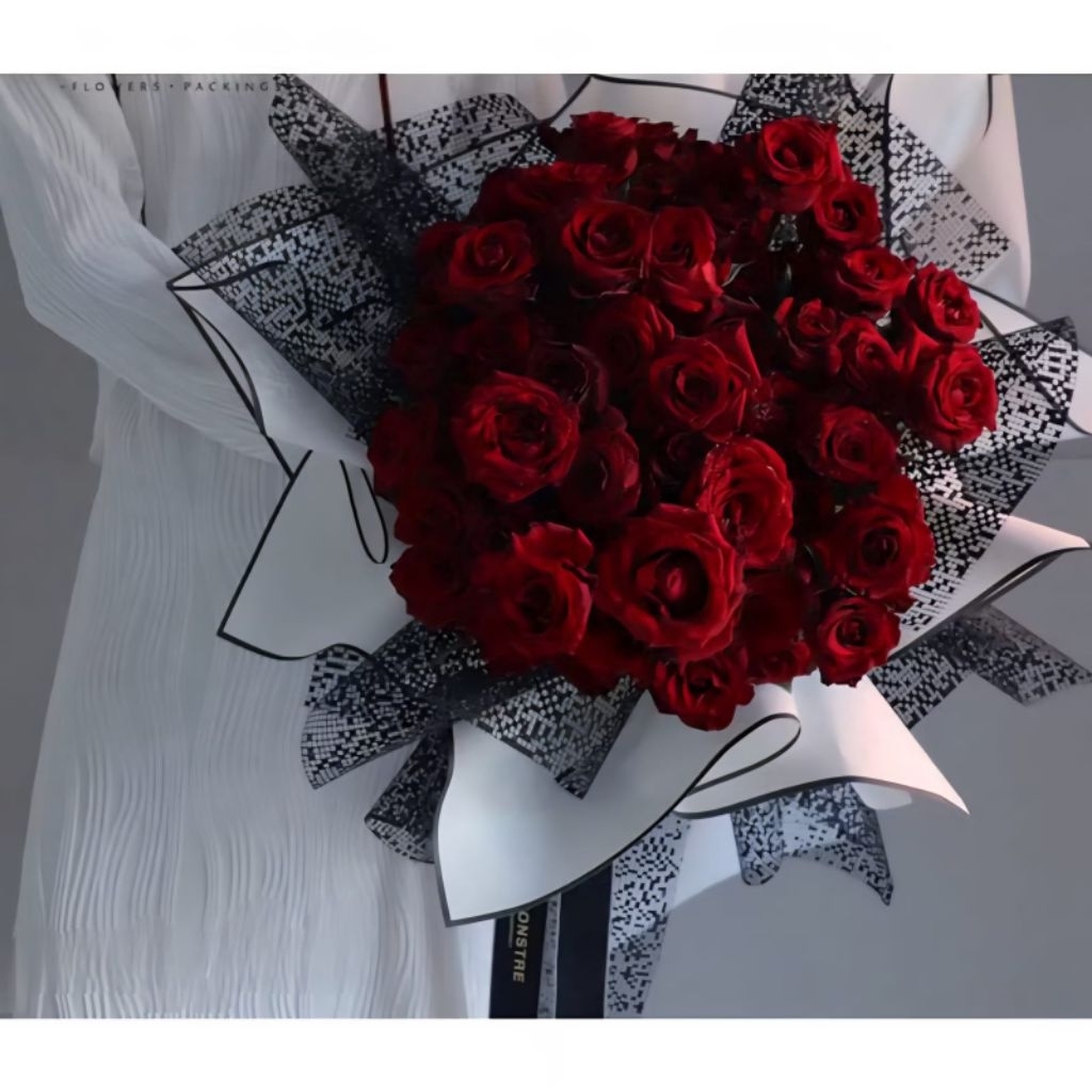 

Kain Tille Jaring Kotak / Flower bouquet wrapping roll/ kertas buket bunga / kertas bunga