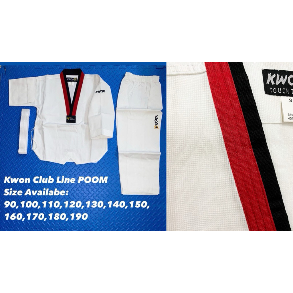 Taekwondo Dobok Pemula-Kwon Club Line Poom