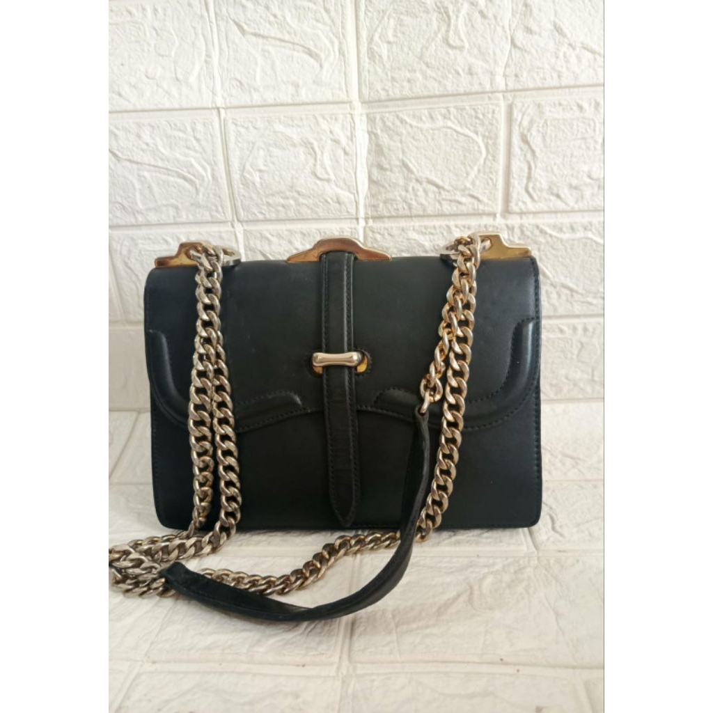 Prada Belle leather chain shoulder bag