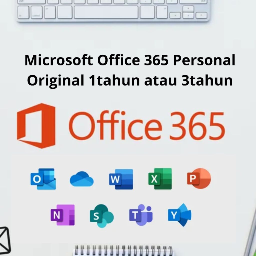 Microsoft Office 365 Personal ORIGINAL PRODUCT KEY Paket 1 Tahun atau 3 Tahun