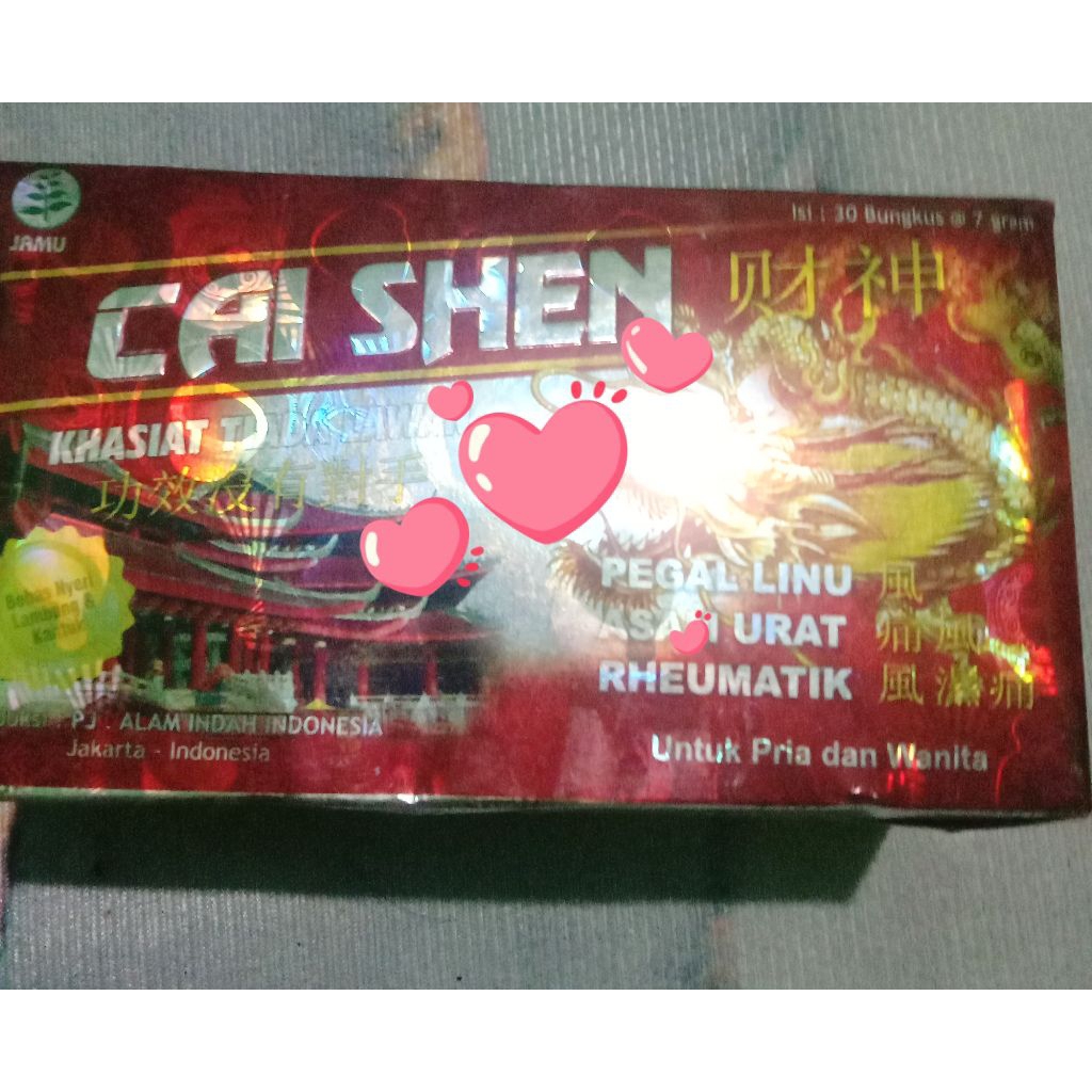 

Jamu 30 saset CAI SHEN EXPYDLAMA