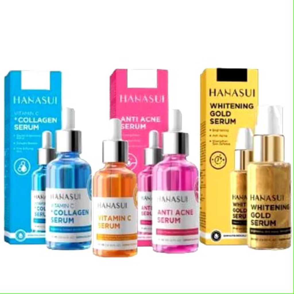 CHS Hanasui Serum Wajah Face Serum Brightening Whitening Gold | Vitamin C |  Vitamin C + Collagen