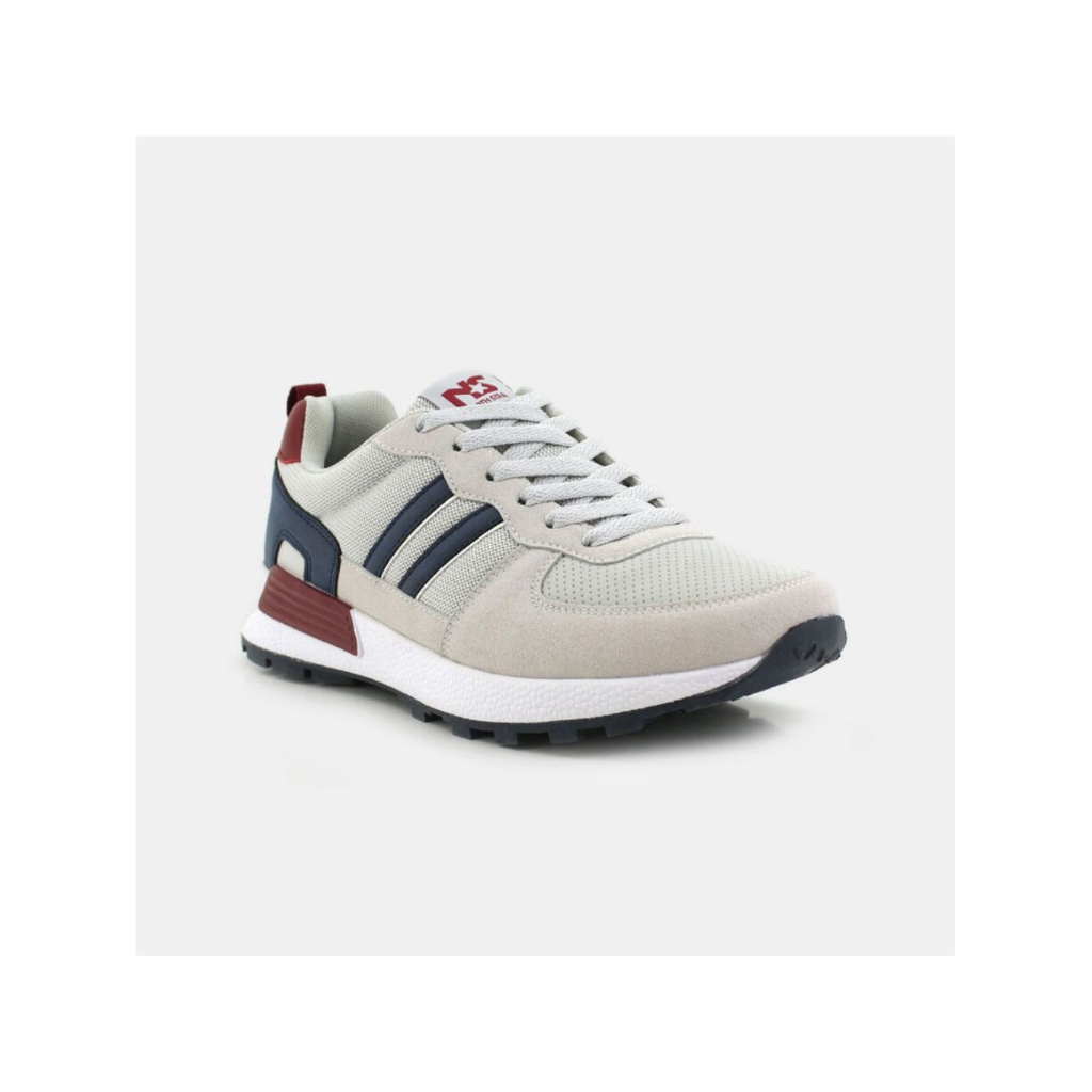 BATA NORTH STAR SEPATU SNEAKERS PRIA MODEL TALI ABU ABU 881-2180