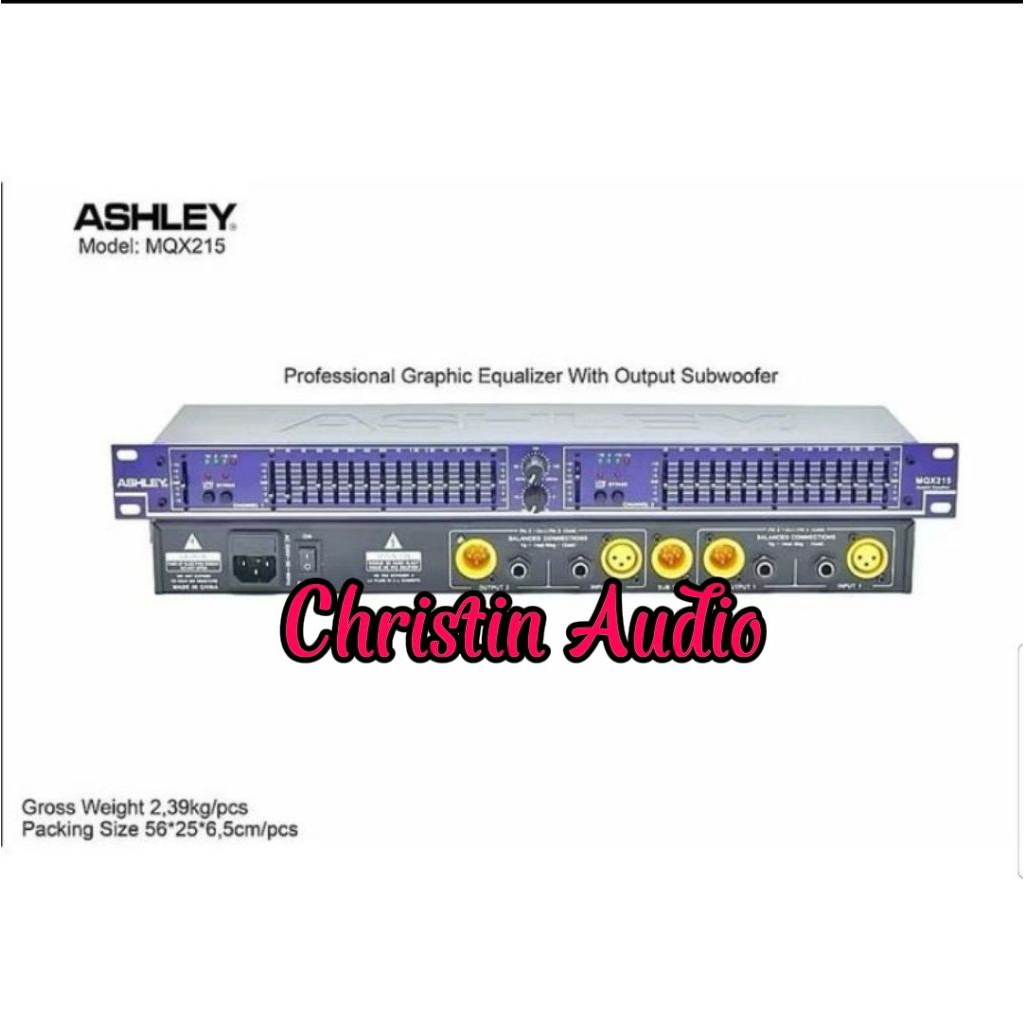 Equalizer Audio Ashley MQX215 / MQX 215 + Subwoofer Original